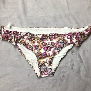 NWOT Anthropologie Butterfly Ruffled Bikini Bottom